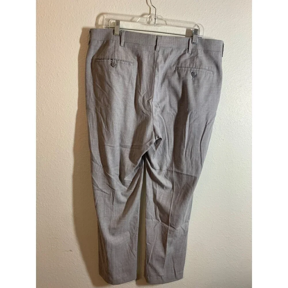 Roundtree & Yorke Travel Smart Business Pants Mens Size 36x29 GrayK1